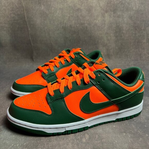 Nike Dunk Low Retro Miami Hurricanes Men's Size 10 - Picture 5 of 12